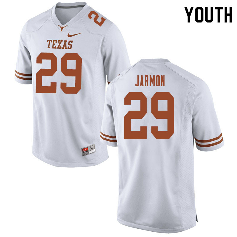 Youth #29 Kai Jarmon Texas Longhorns College Football Jerseys Sale-White